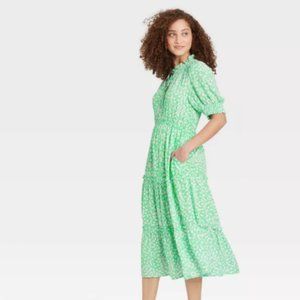 Women's Puff Elbow Sleeve Dress